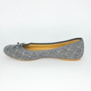 New Talbots Penelope Ballet Flats Grey Fla…